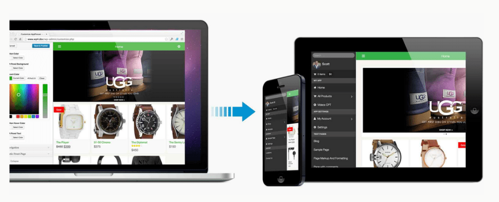 Figure showing how AppPresser works