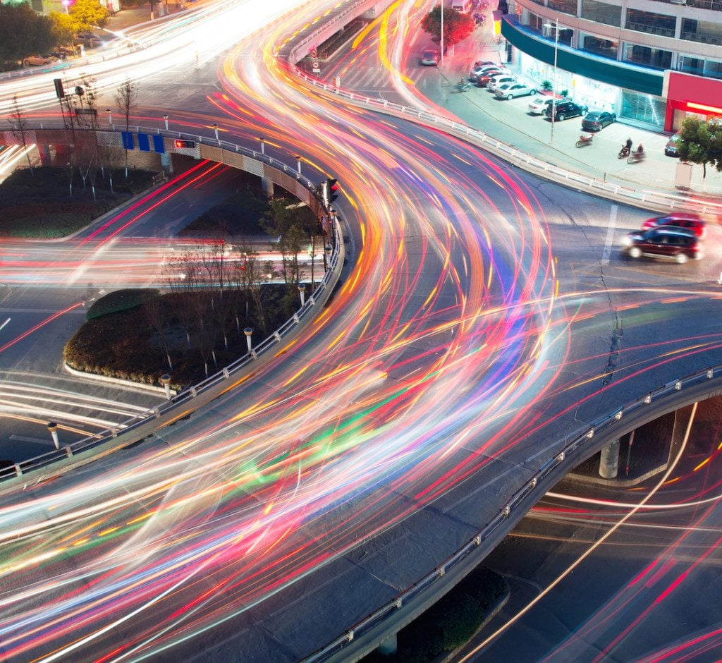 Time lapse of traffic - representing preferential access if the open internet is not retained by the FCC