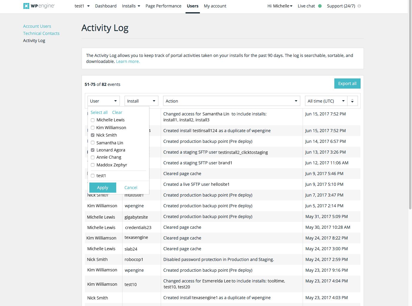 New Feature: User Portal Activity Log