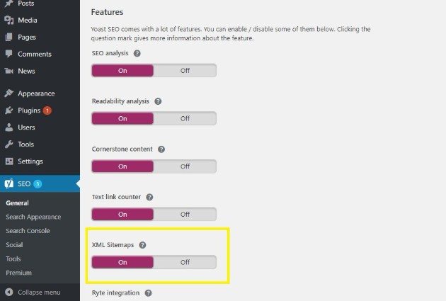 Use Yoast SEO to create xml sitemap