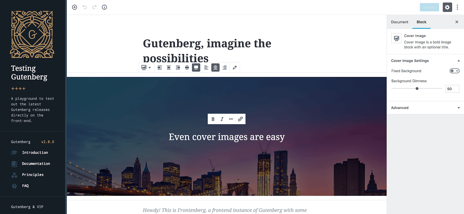 wordpress gutenberg editor