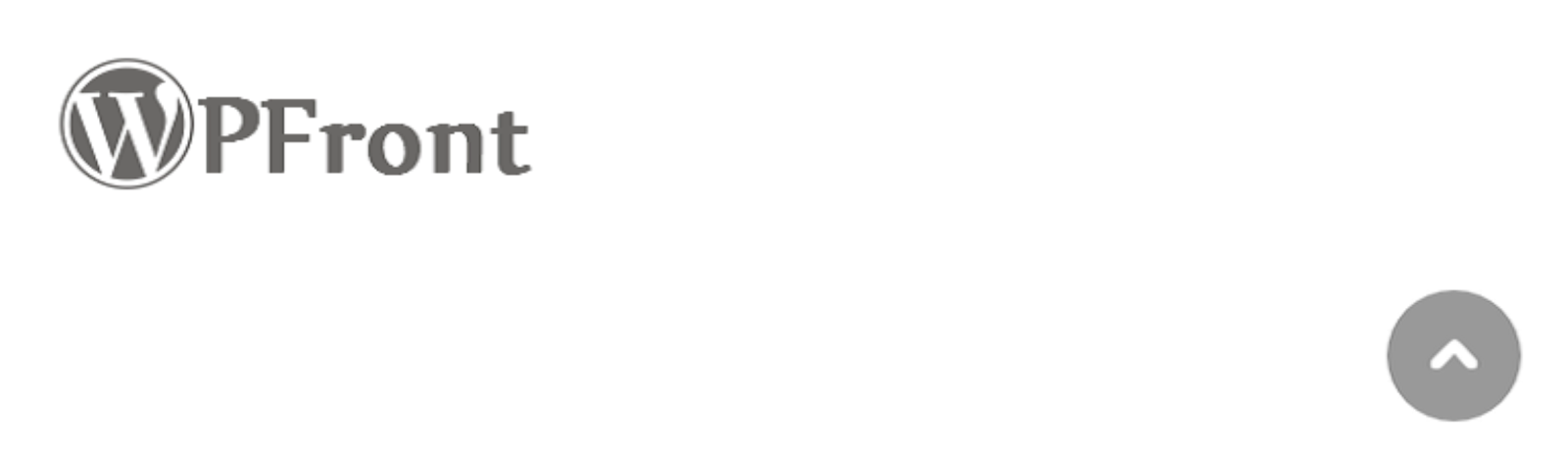 WPFront plugin for creating back to top button WordPress
