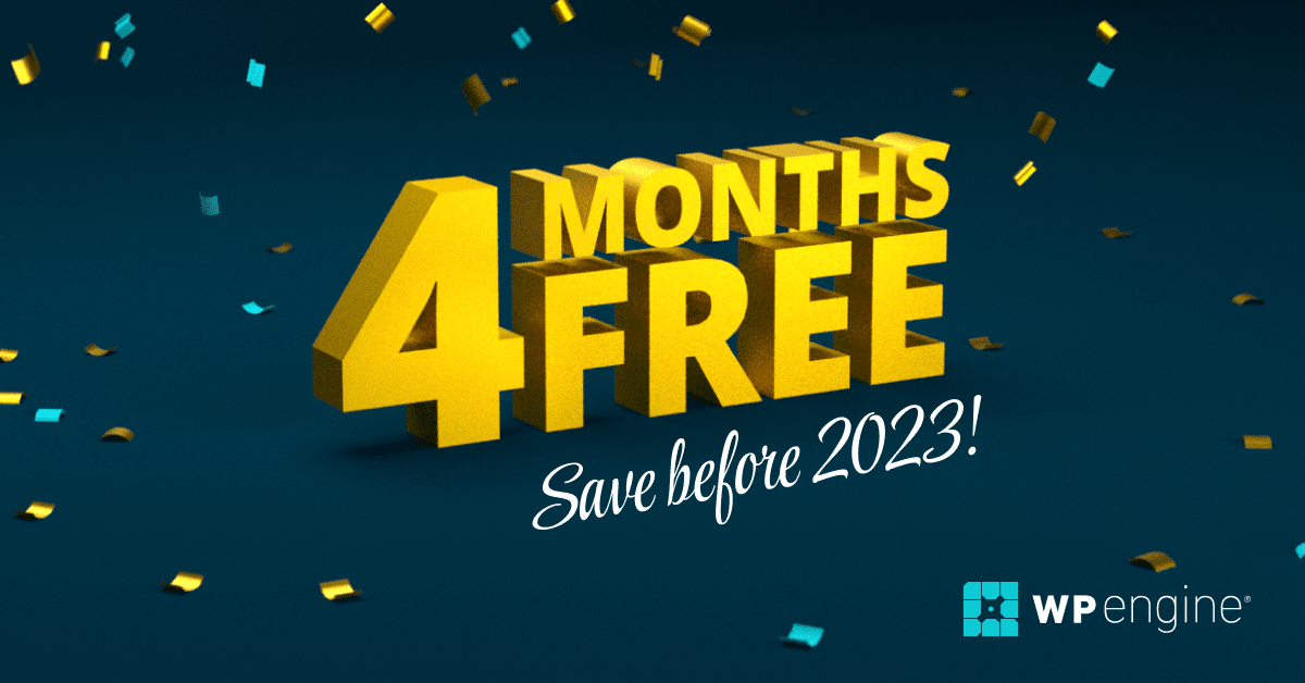 promotional image reading 4 Months Free Save for 2023!