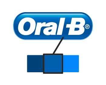 The Oral-B logo with a shade of Blue selected