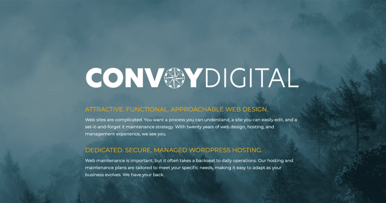 Screenshot from Convoy Digital website