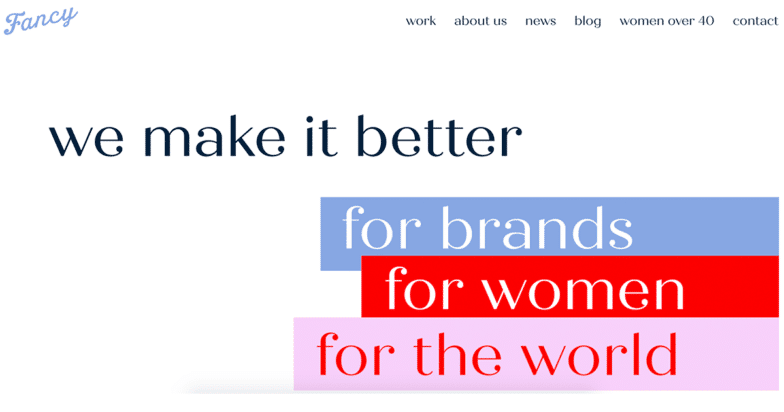 Screenshot from Fancy website