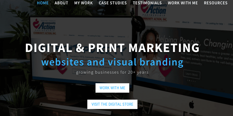 Screenshot from Pilcher Creative Media website