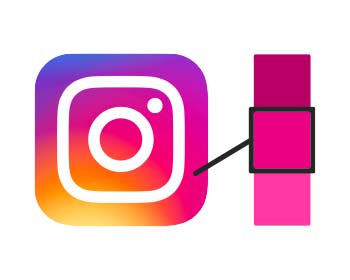 The Instagram logo with a shade of pink selected