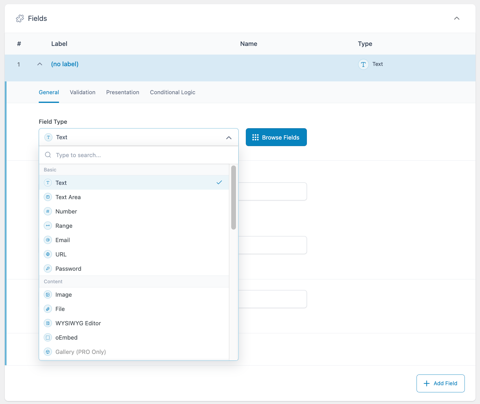 Selecting a custom field with ACF's dropdown menu. The available fields are sorted into categories. How to Create and Use WordPress Custom Fields