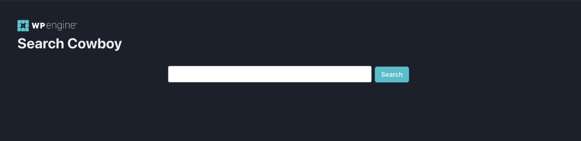 screenshot of the Search Cowby search engine created by Byanca De La Fuente and Daniel Urdialez