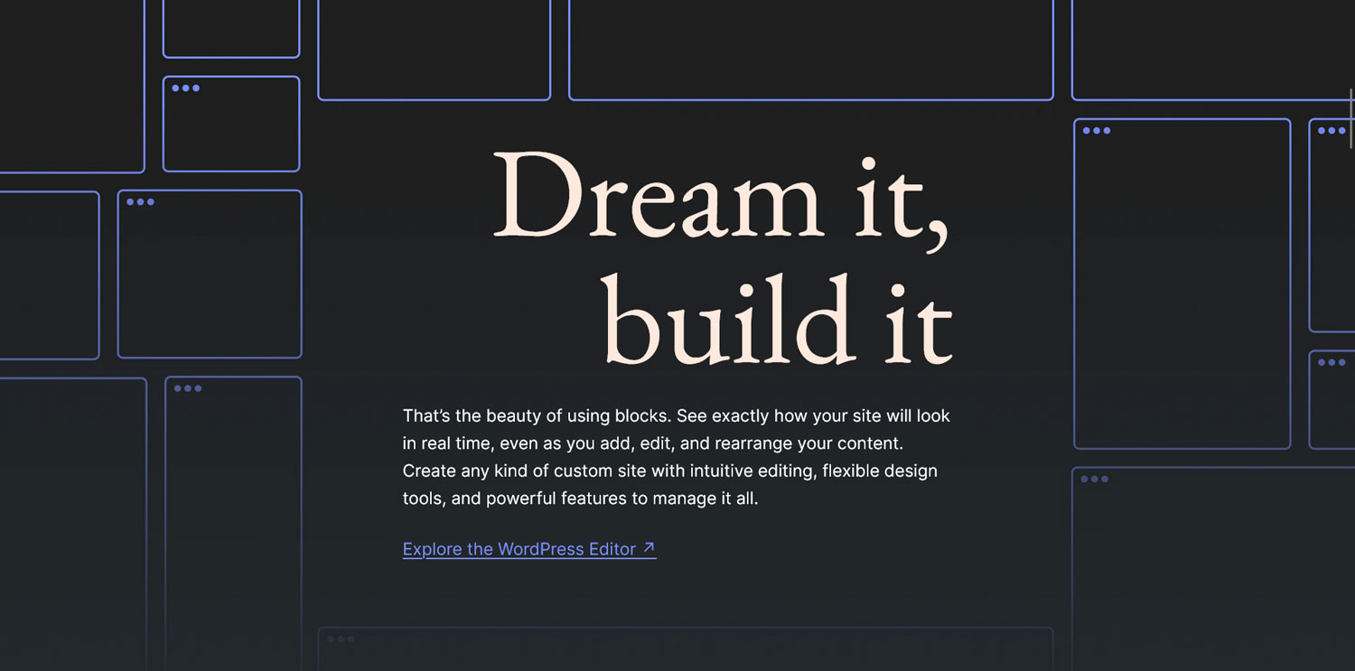 WordPress.org block builder page screenshot