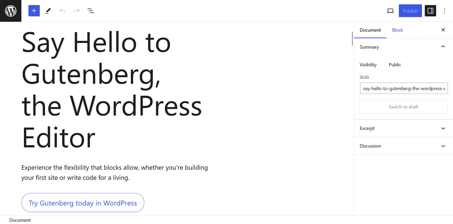 WordPress.org block builder demo page