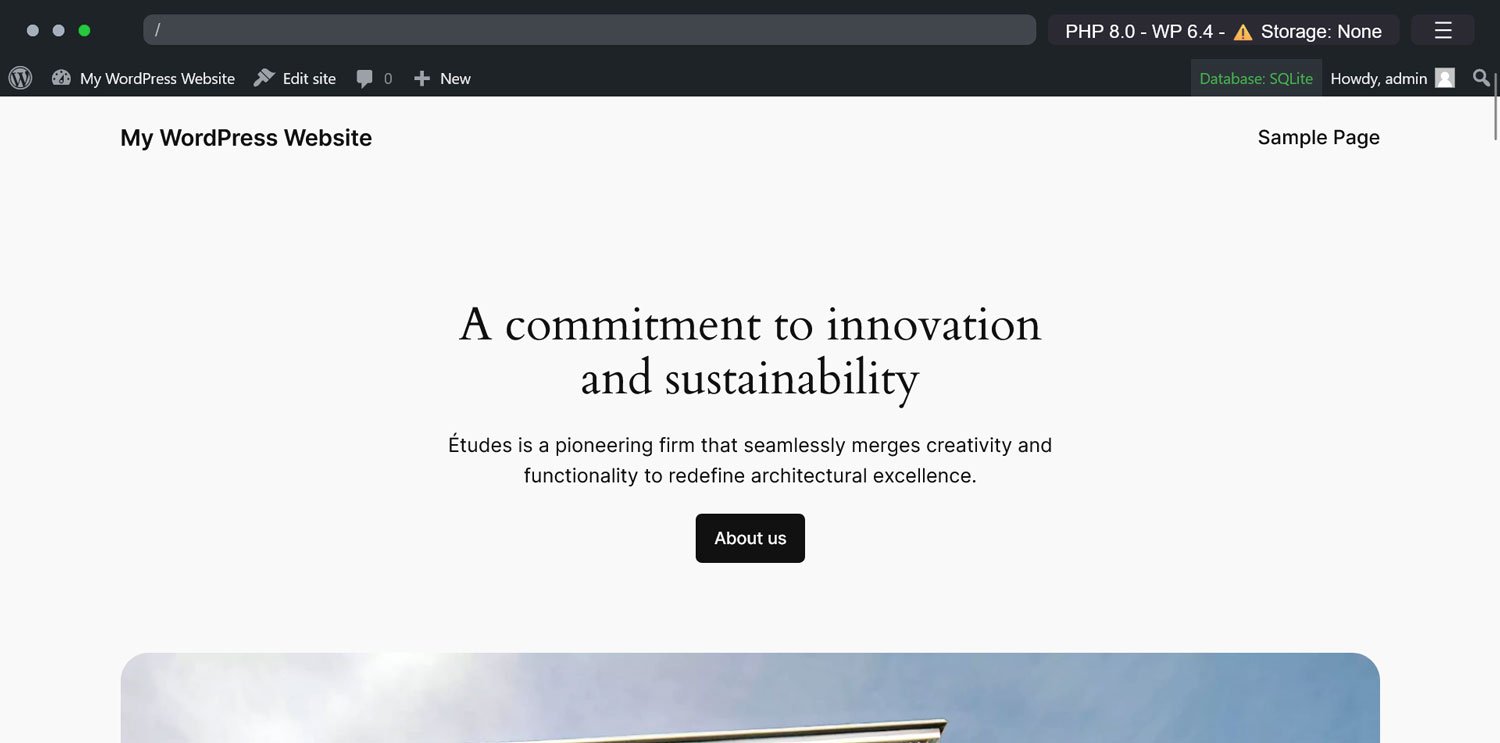 WordPress.org playground